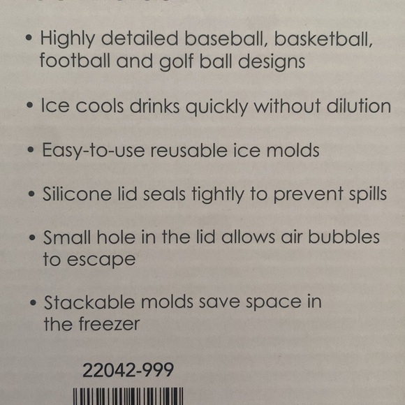 Sports balls Ice molds set of 4 - Picture 3 of 7
